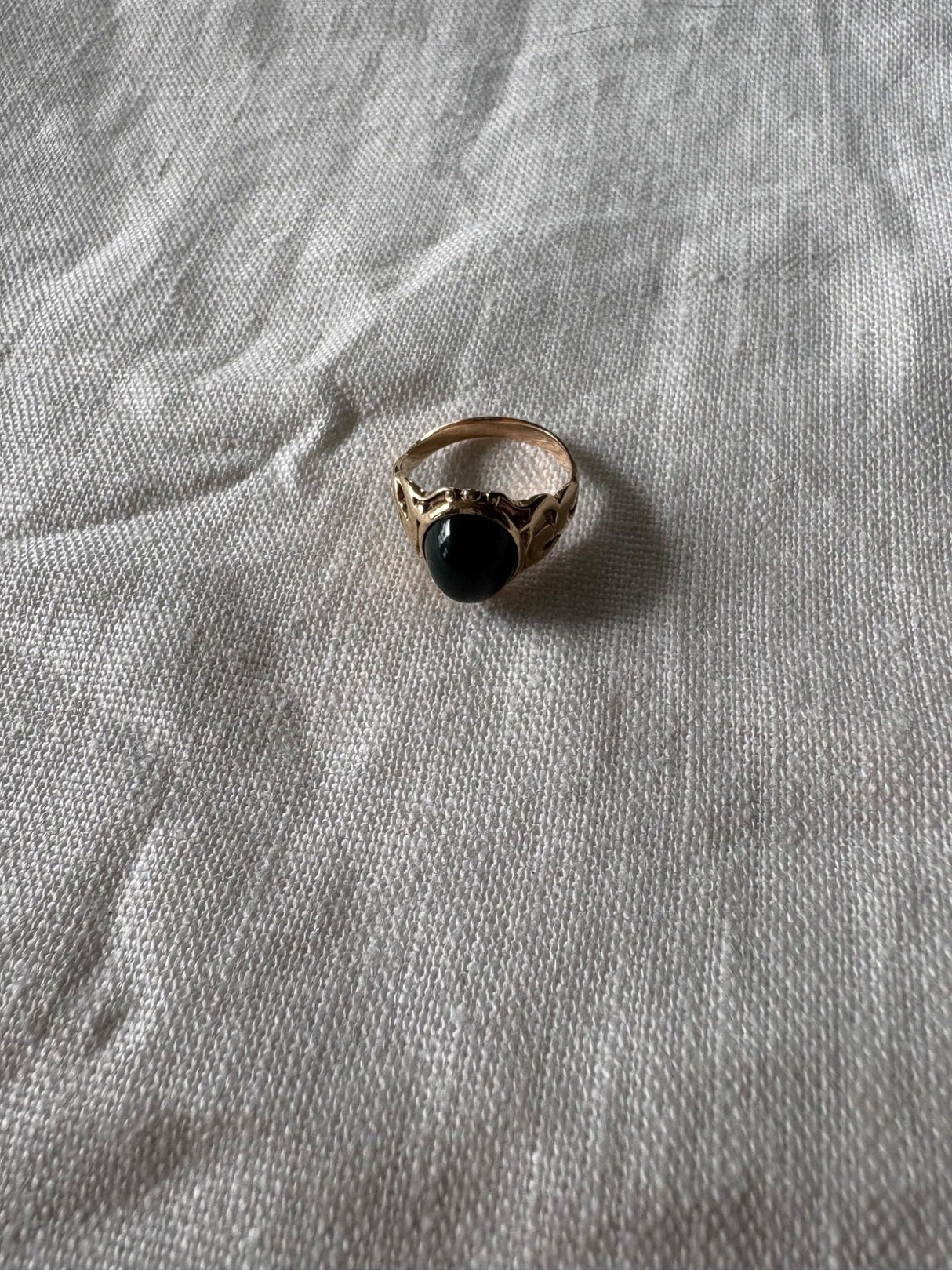 1930 Blood stone 14k ornate ring