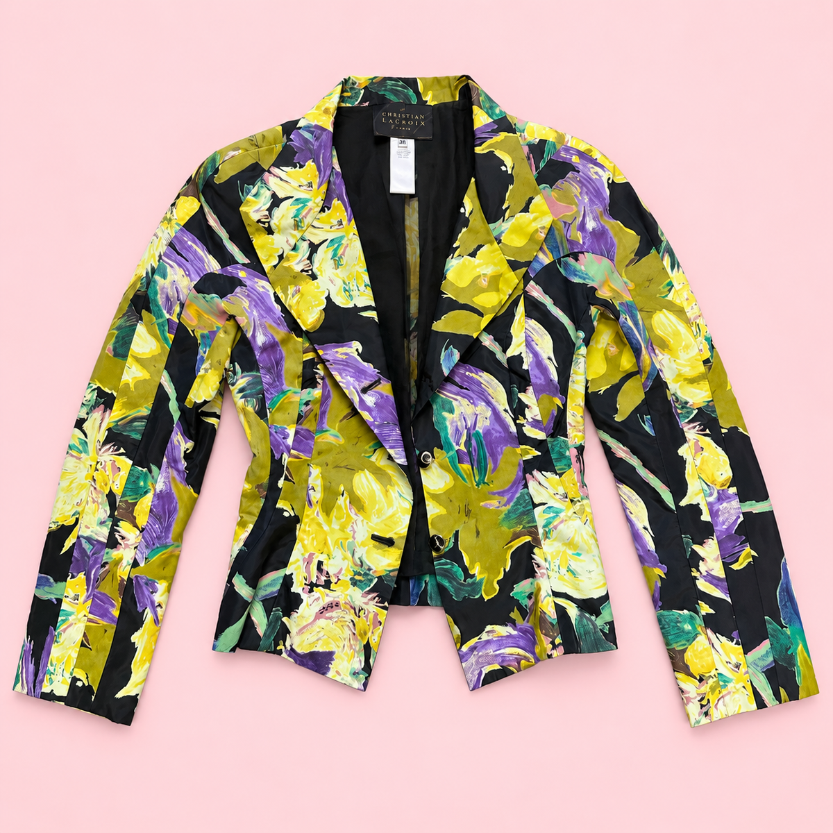 Vintage Christian Lacroix Paris Floral Print Blazer