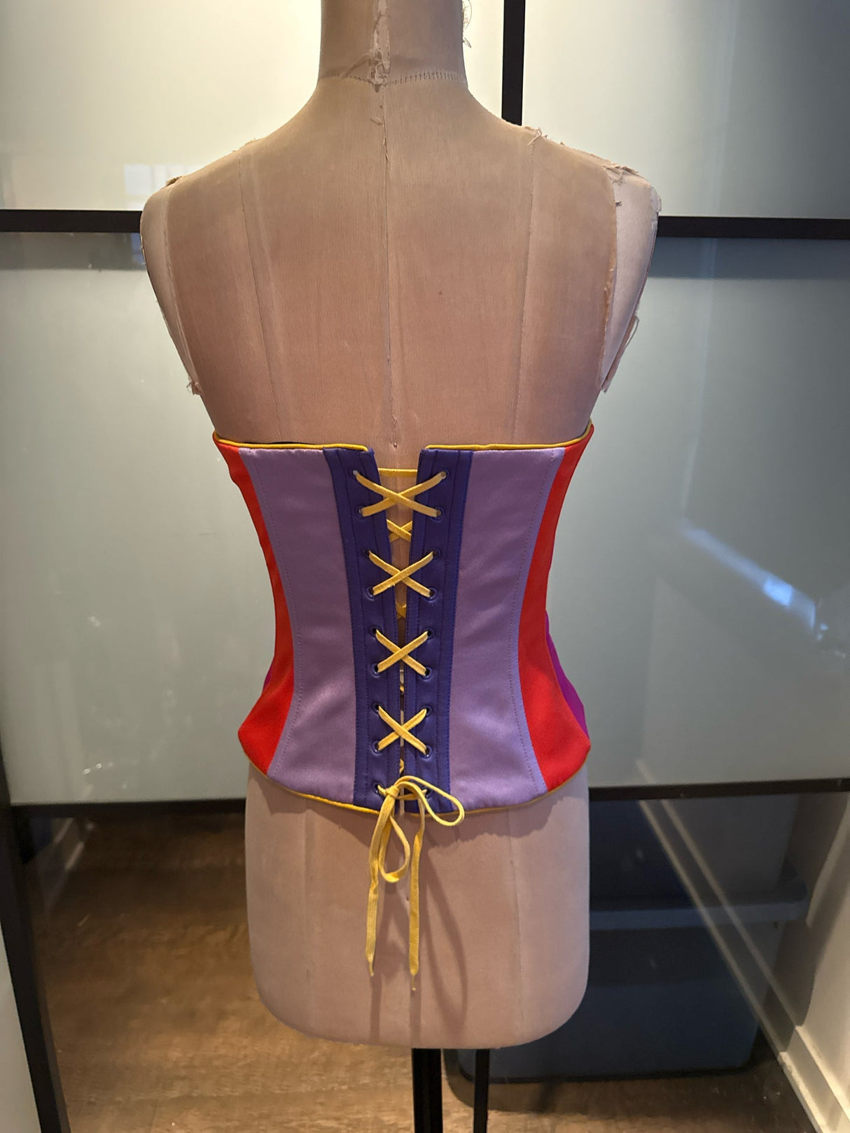 Moschino Size 6 Rainbow Striped Bustier Corset NWT