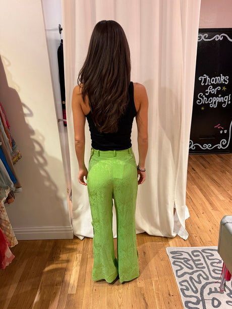 Vintage green YSL silk pants - TUV #12131