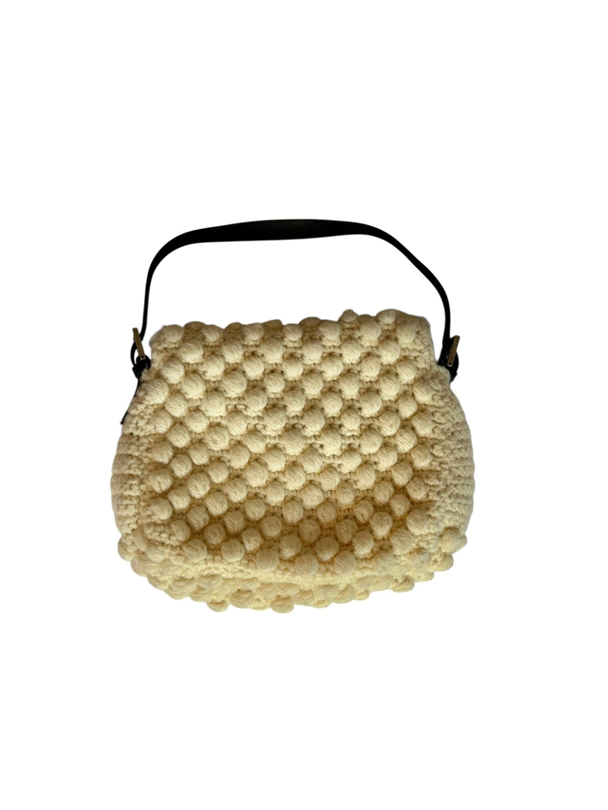Fendi mama white crochet wool bag