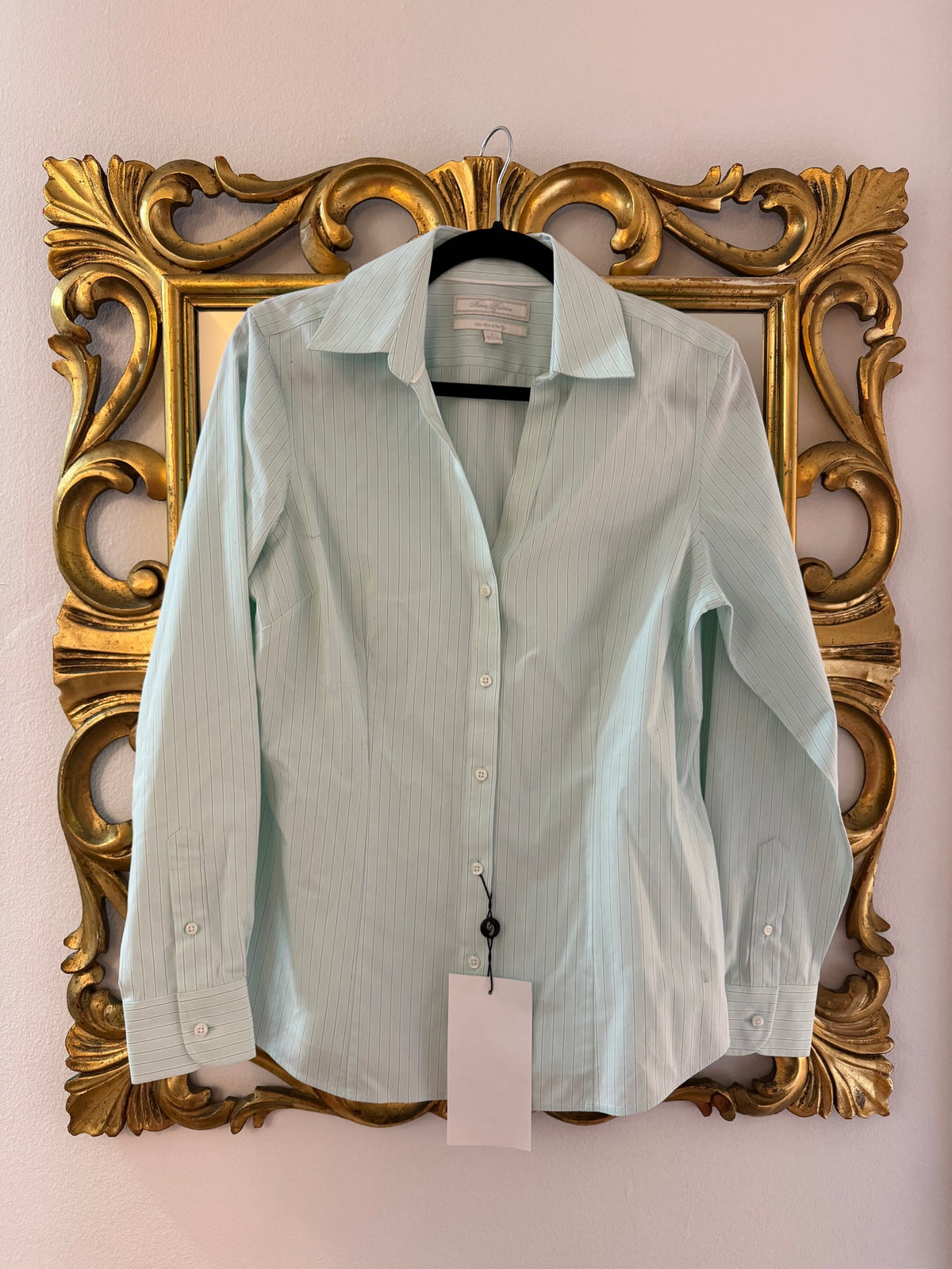 Brooks Brothers Sample (1 of 1) blue pinstripe button down size 6 - sku tuv #576