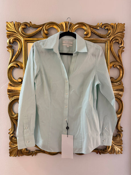 Brooks Brothers Sample (1 of 1) blue pinstripe button down size 6 - sku tuv #576