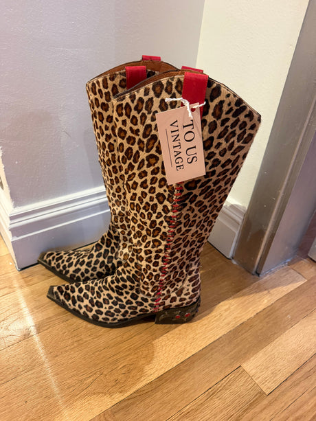 Cheetah pony hair boots size 7 - TUV #324567