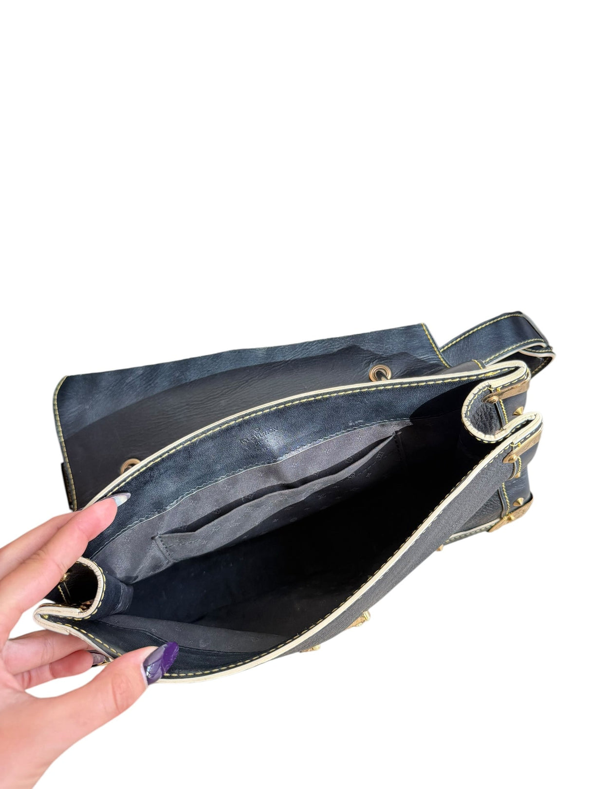Louis Vuitton black Suhali L’Aimable bag