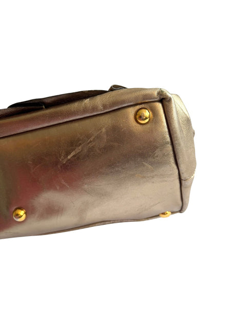 Valentino metallic rose gold Petale tote bag