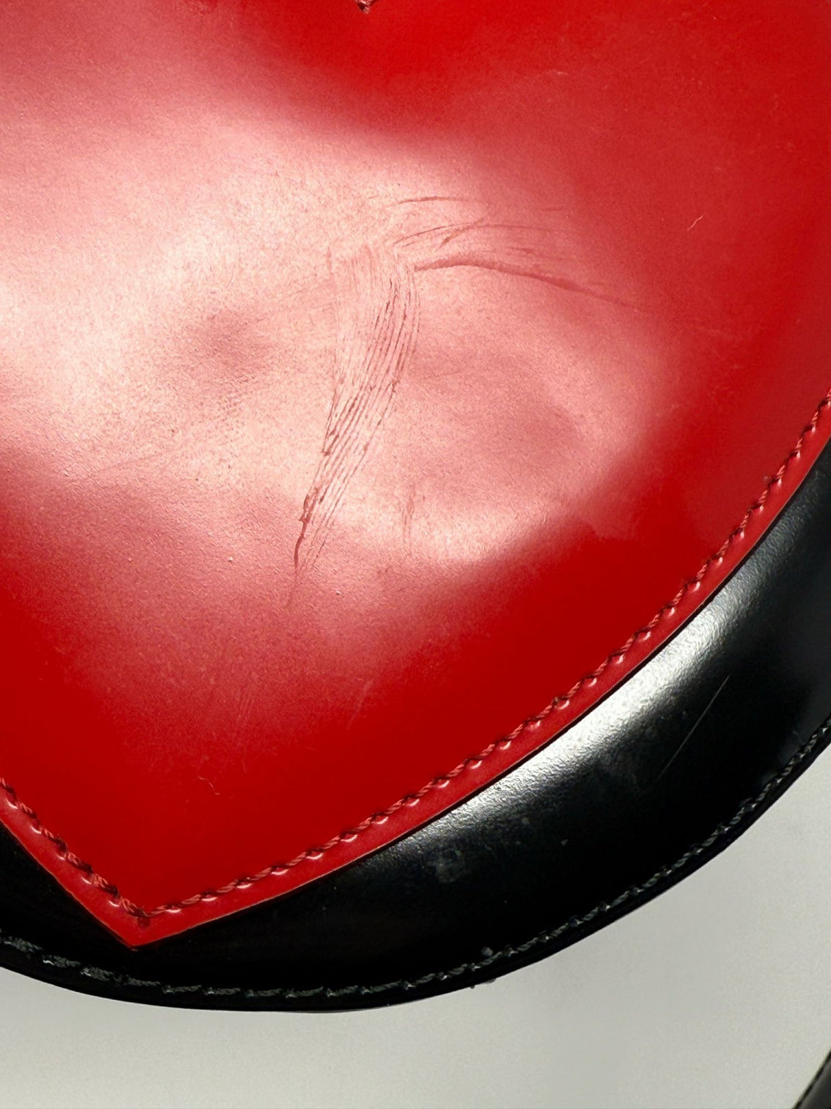 Moschino Black & Red Heart Circle Crossbody Bag