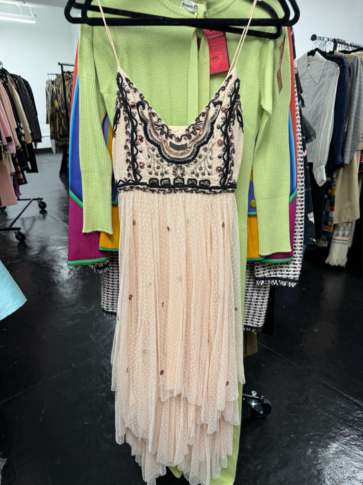 Free People Size 0 Peach Tulle Dress