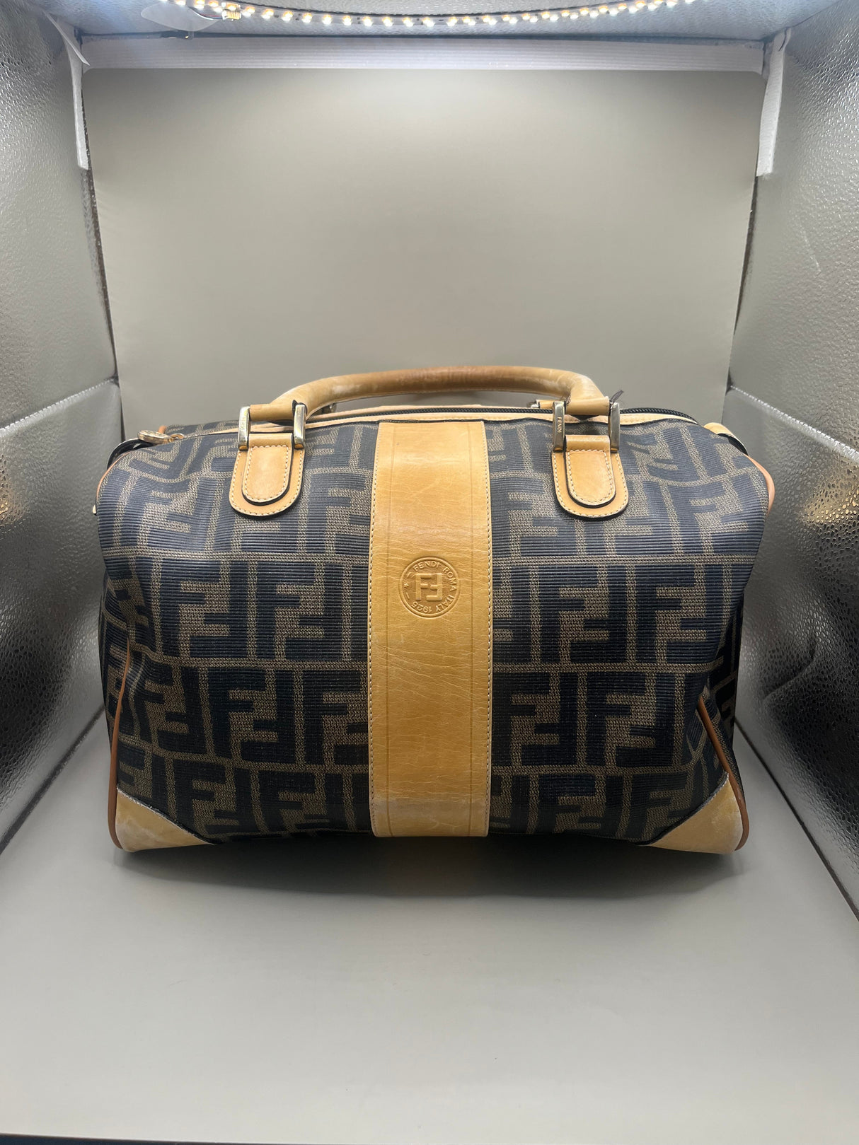 Vintage Fendi Zucca Boston Bag