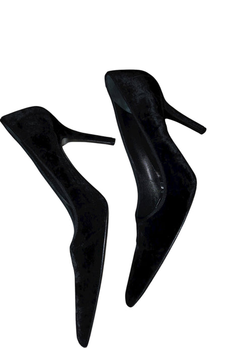 Dolce & Gabbana black velvet heels (39)