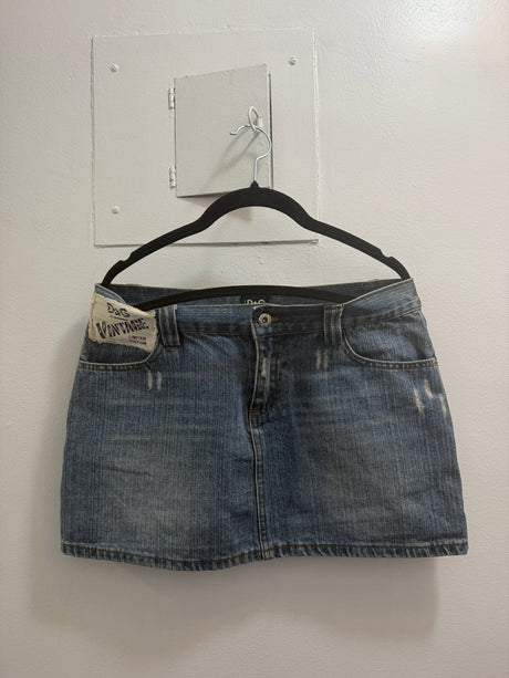 Dolce & Gabbana Bedazzled Jean Mini Skirt - TUV #45345
