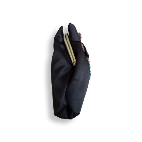 Fendi Satin Jeweled Clutch