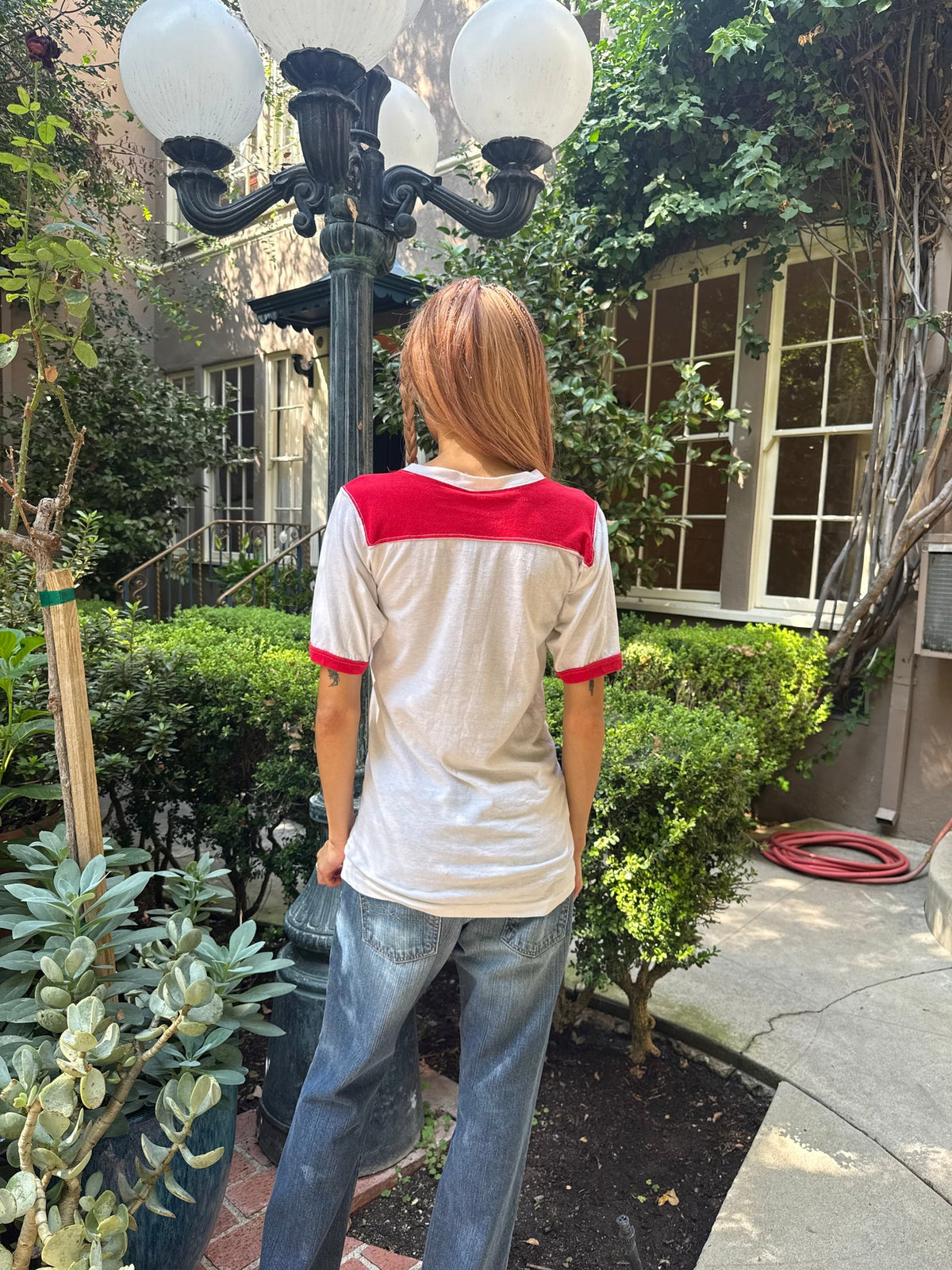 Red and White Greek Tee