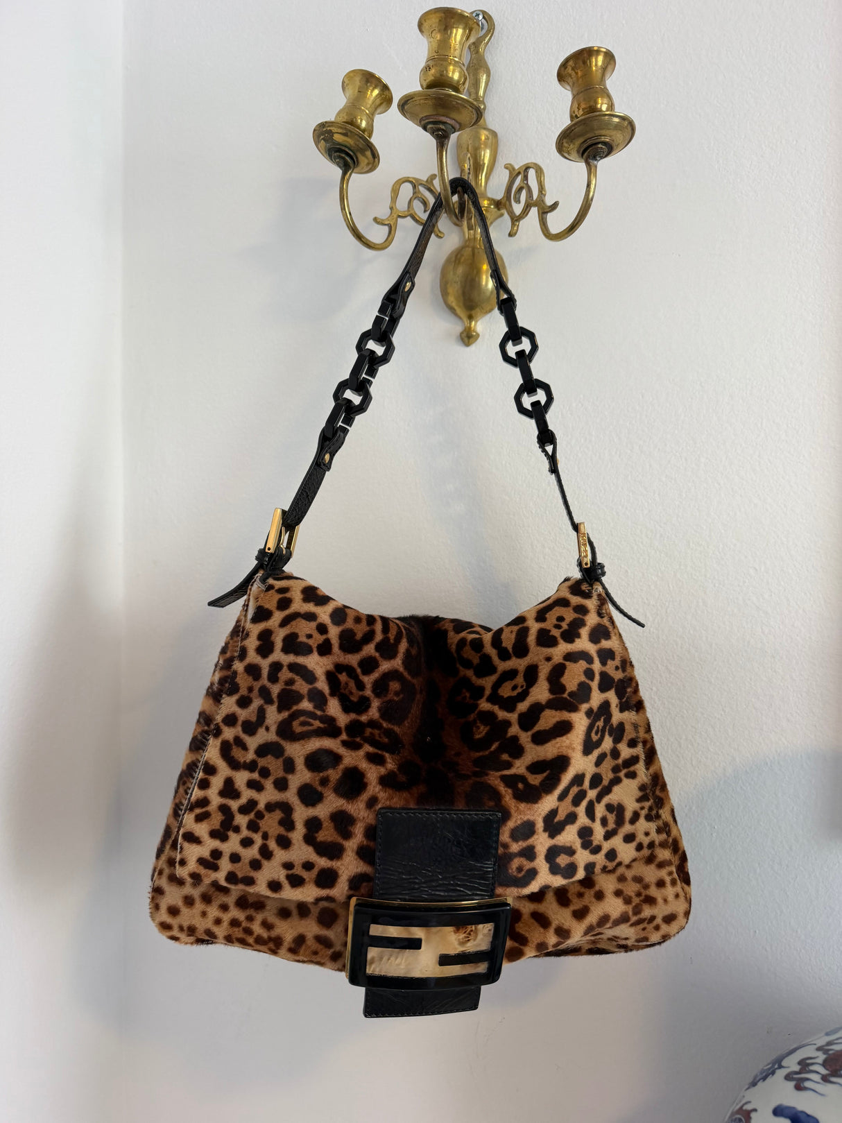 Rare Vintage Pong Hair Cheetah Mama Baguette