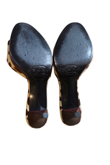 Oscar de la Renta cheetah pony hair heels with buckle (8)