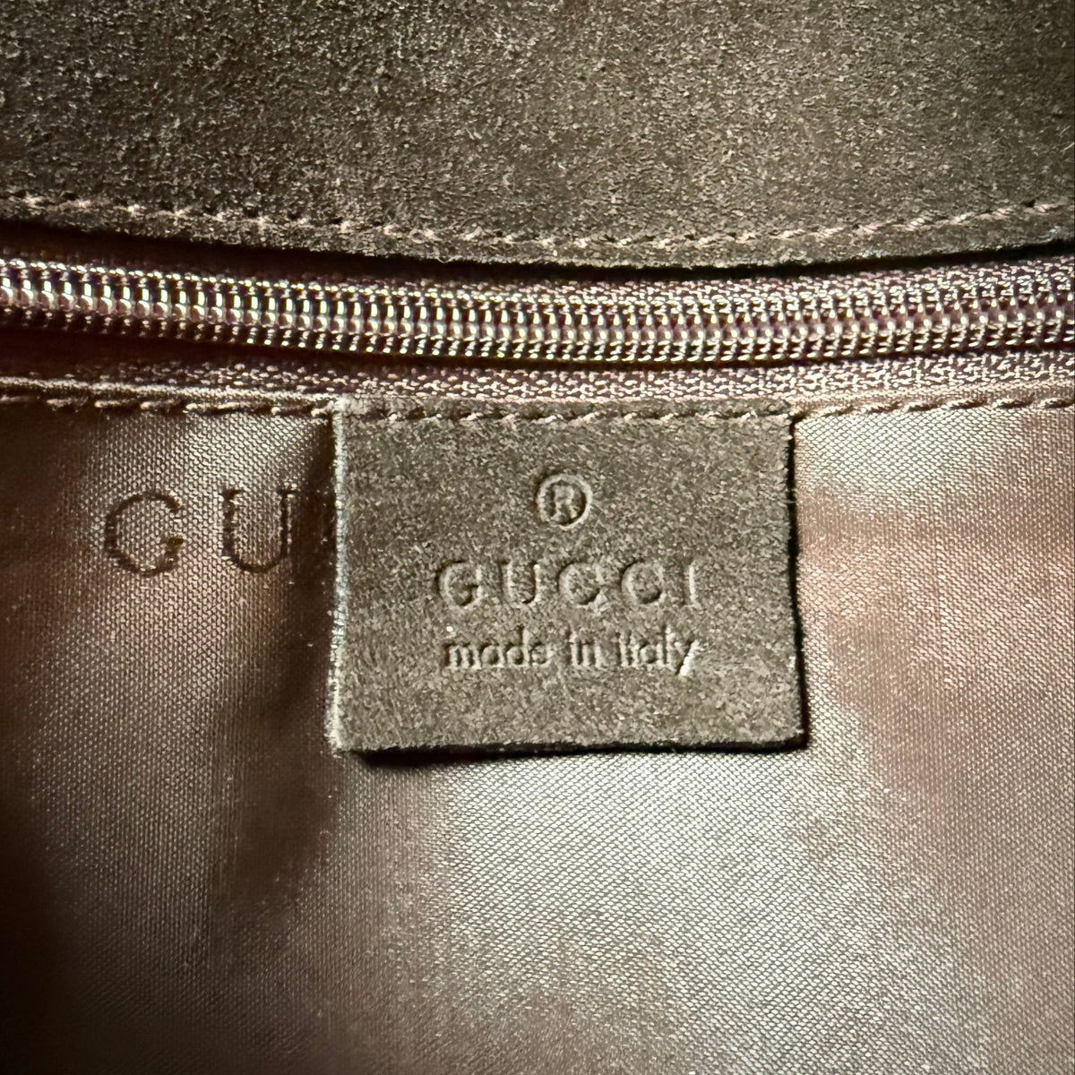 Gucci Vintage Suede Bamboo Flap Bag