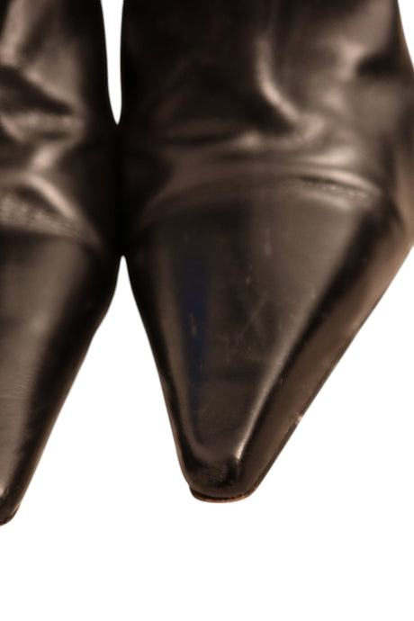 Dior black 2004 boots with silver buckle (35.5)
