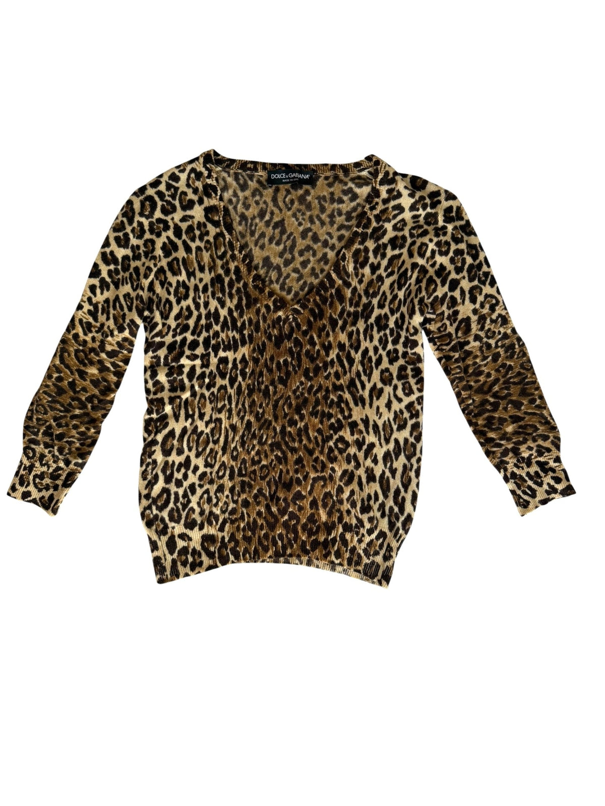 Dolce & Gabbana leopard cashmere sweater