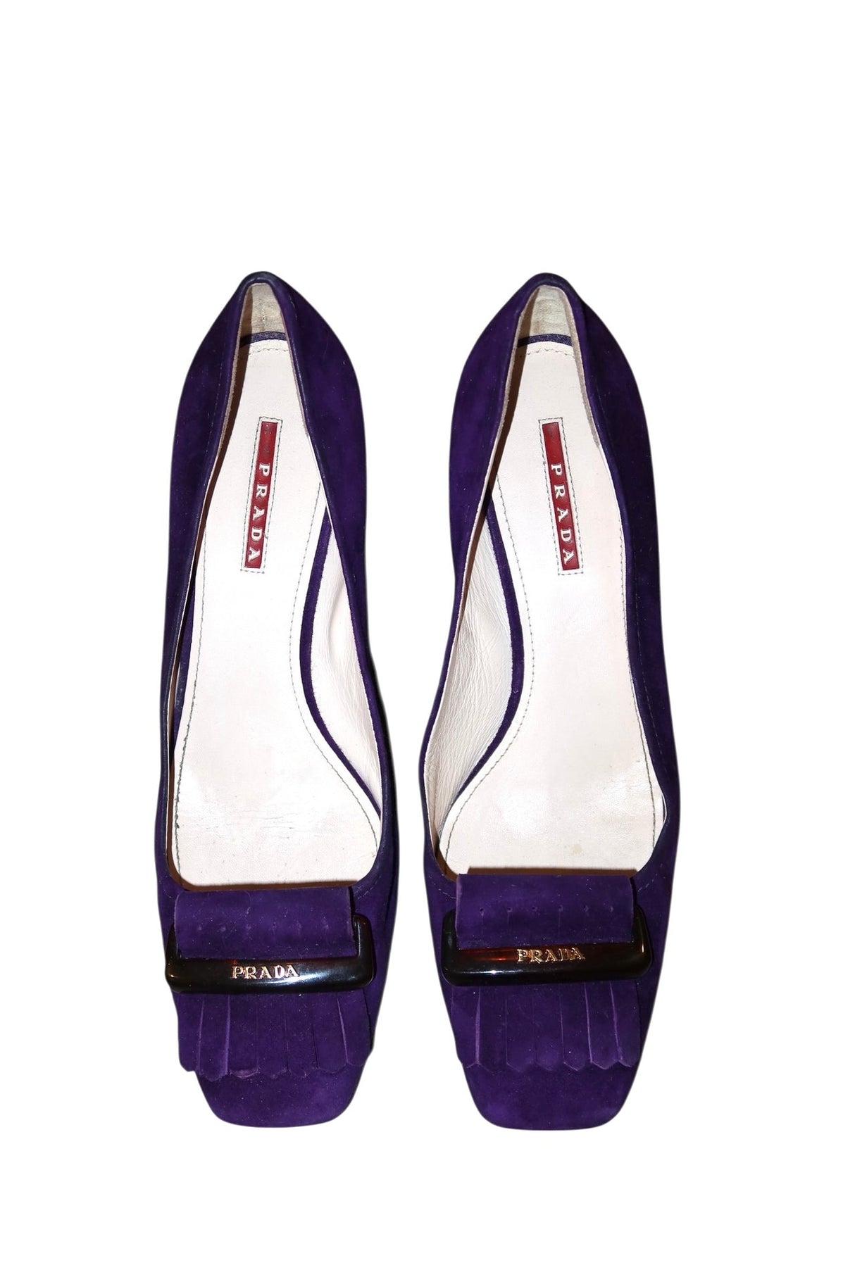 Prada purple suede chunky heels (40.5)