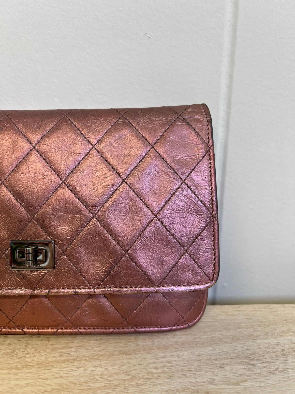 CHANEL Matelasse 2.25 Chain Wallet Shoulder Bag Leather Pink (Copy)