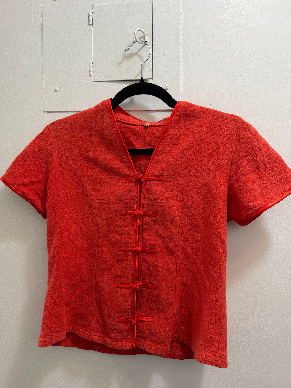 Red 100% cotton tang tank top - TUV #12345678