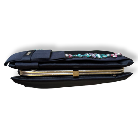 Fendi Satin Jeweled Clutch