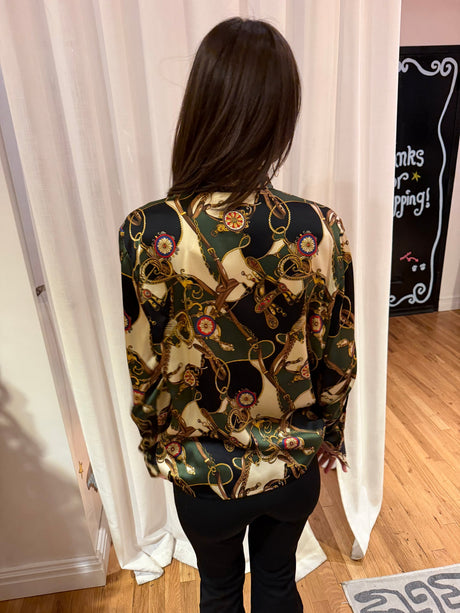 Vintage 100% silk top TUV #73