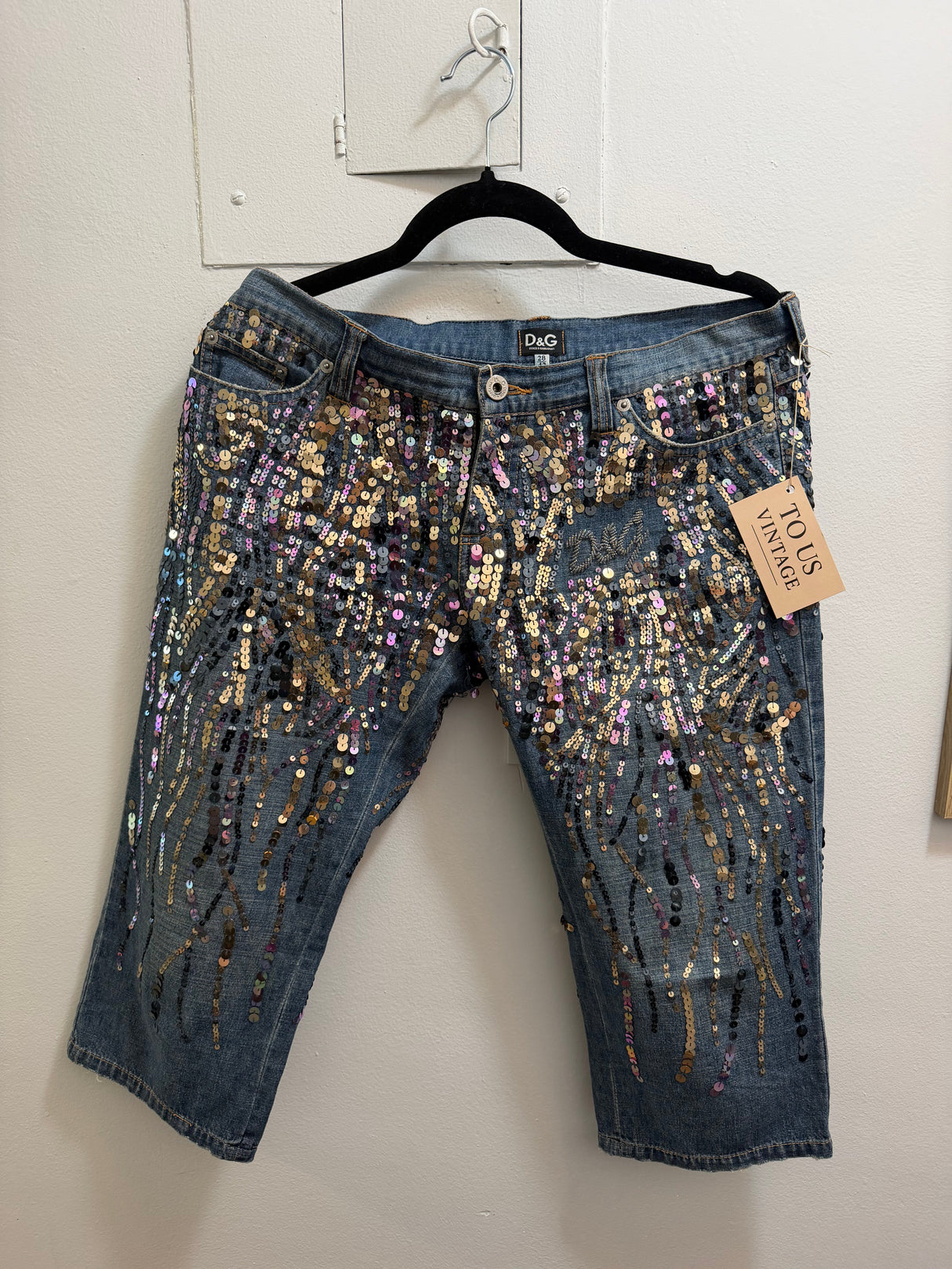 Dolce & Gabbana Glitter Capri pants size 28 - sku tuv #99982