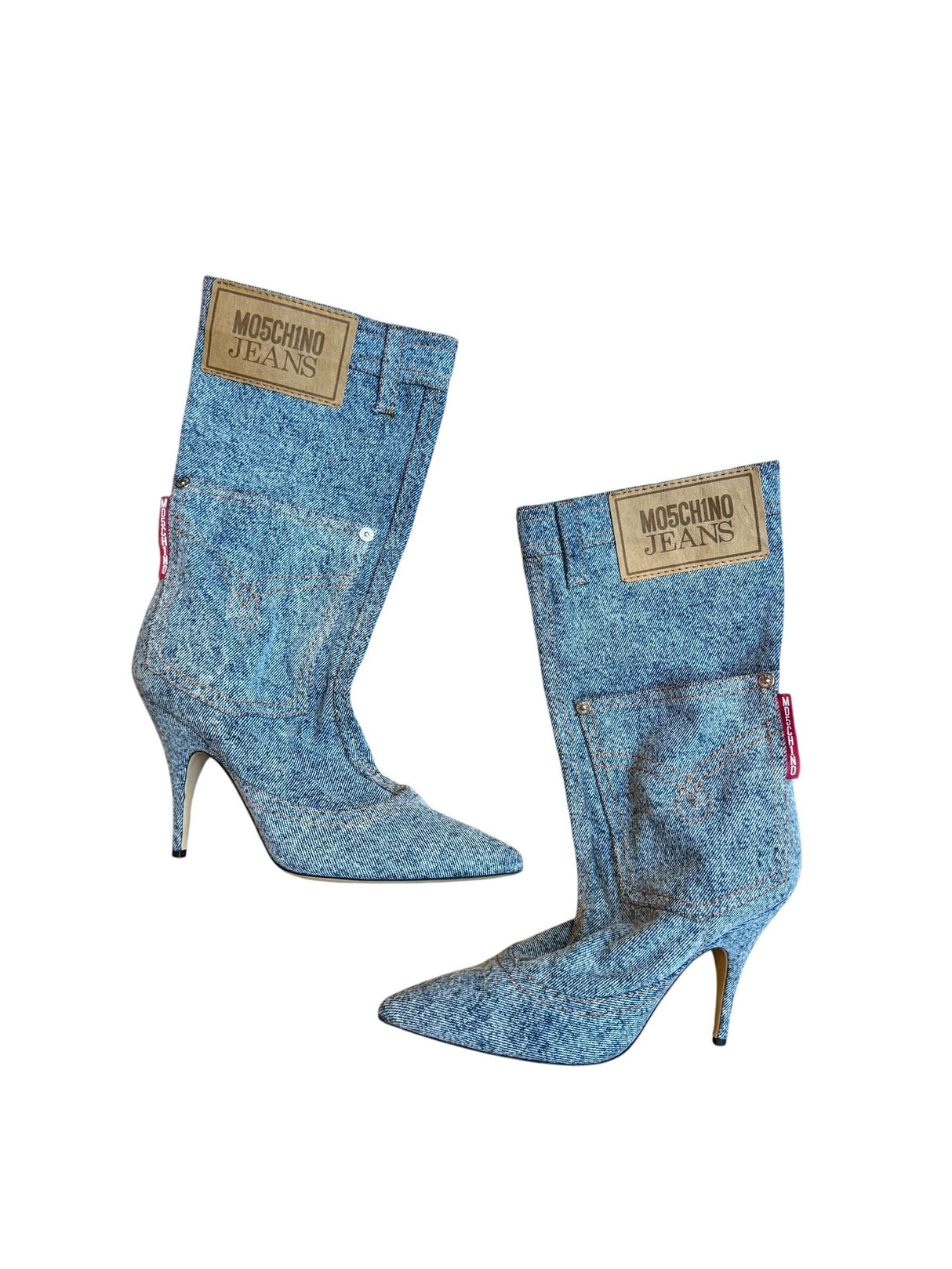 Moschino blue denim boots (40)