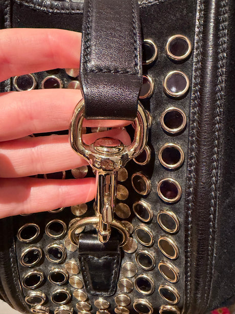 Gucci Black Suede Stuffed Bouvier Jackie O Bag - TUV #321753