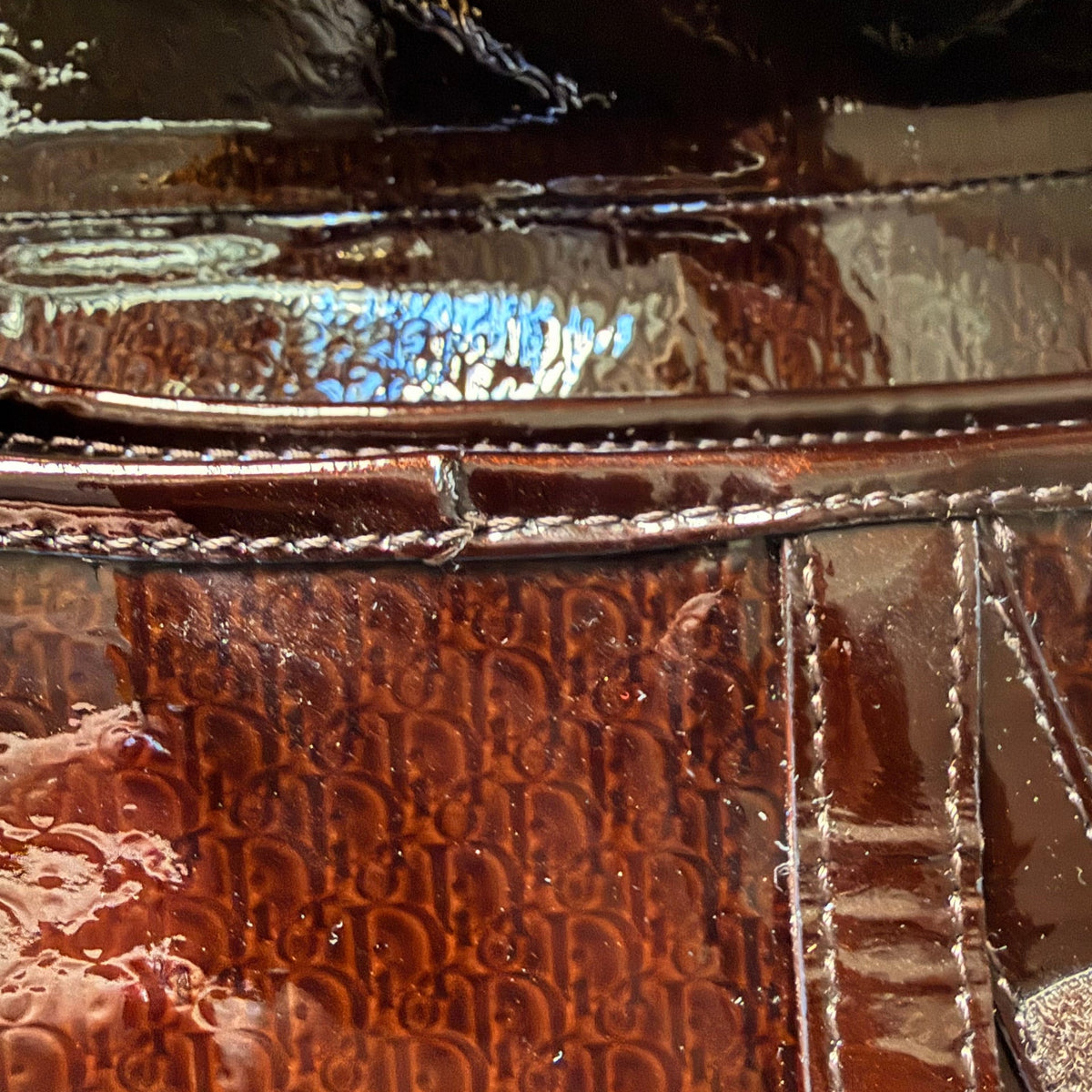 Dior Vintage Patent Leather Saddle