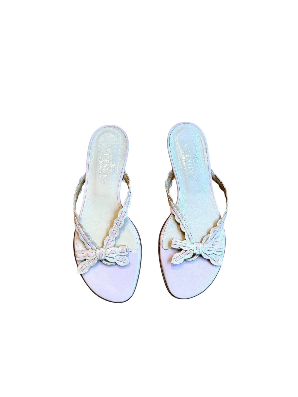 Valentino pink and white sandals with bows (37)