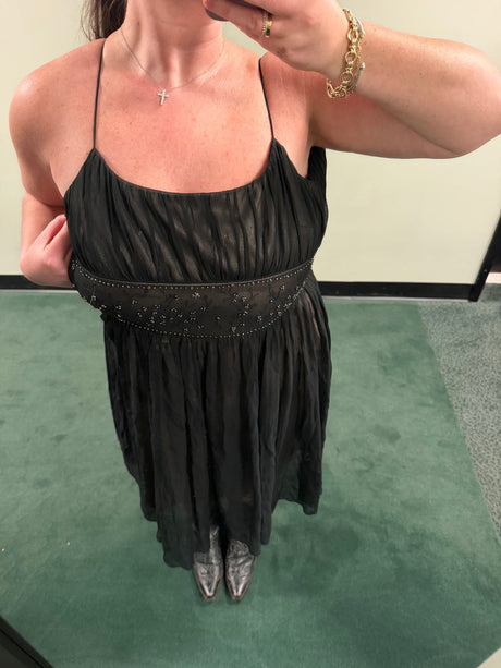 Jones New York 100% silk black dress TUV #232345