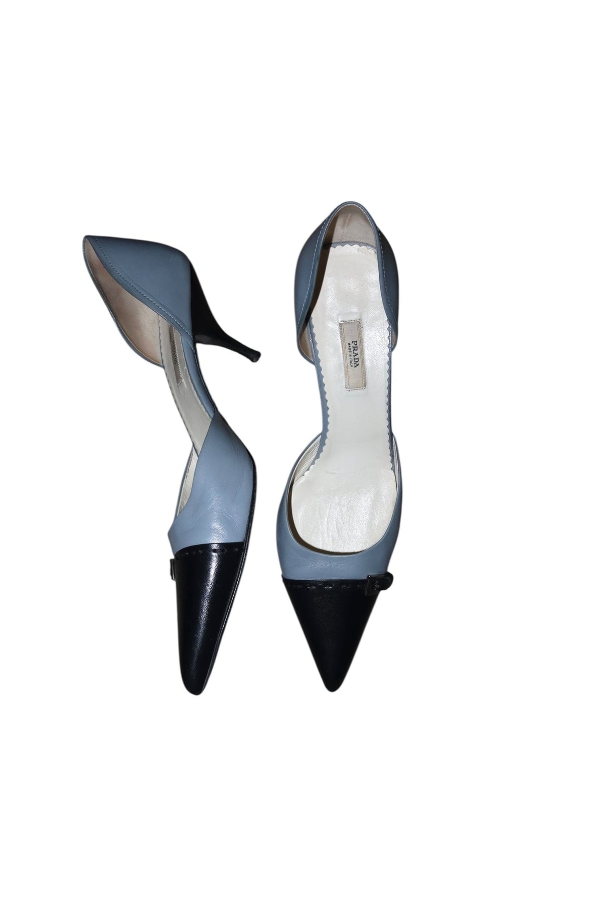 Prada light blue and black heels (37.5)