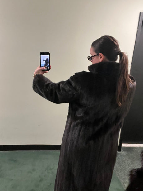 Chocolate Brown Full Length Mink Coat