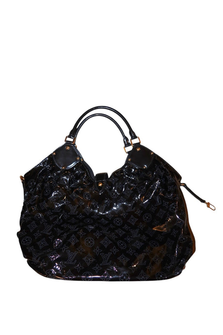 Louis Vuitton black Mahina hobo large bag