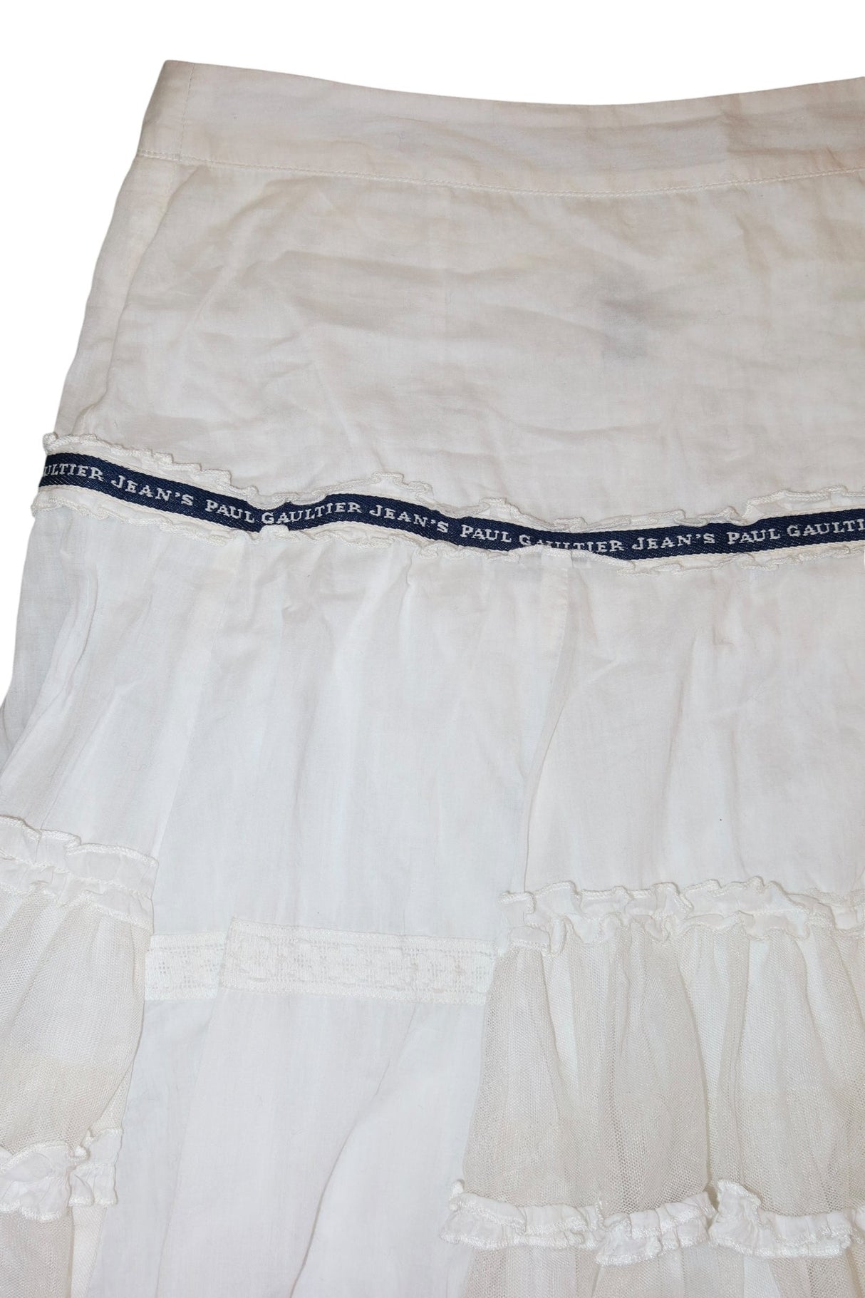 Jean Paul Gaultier white ruffle skirt