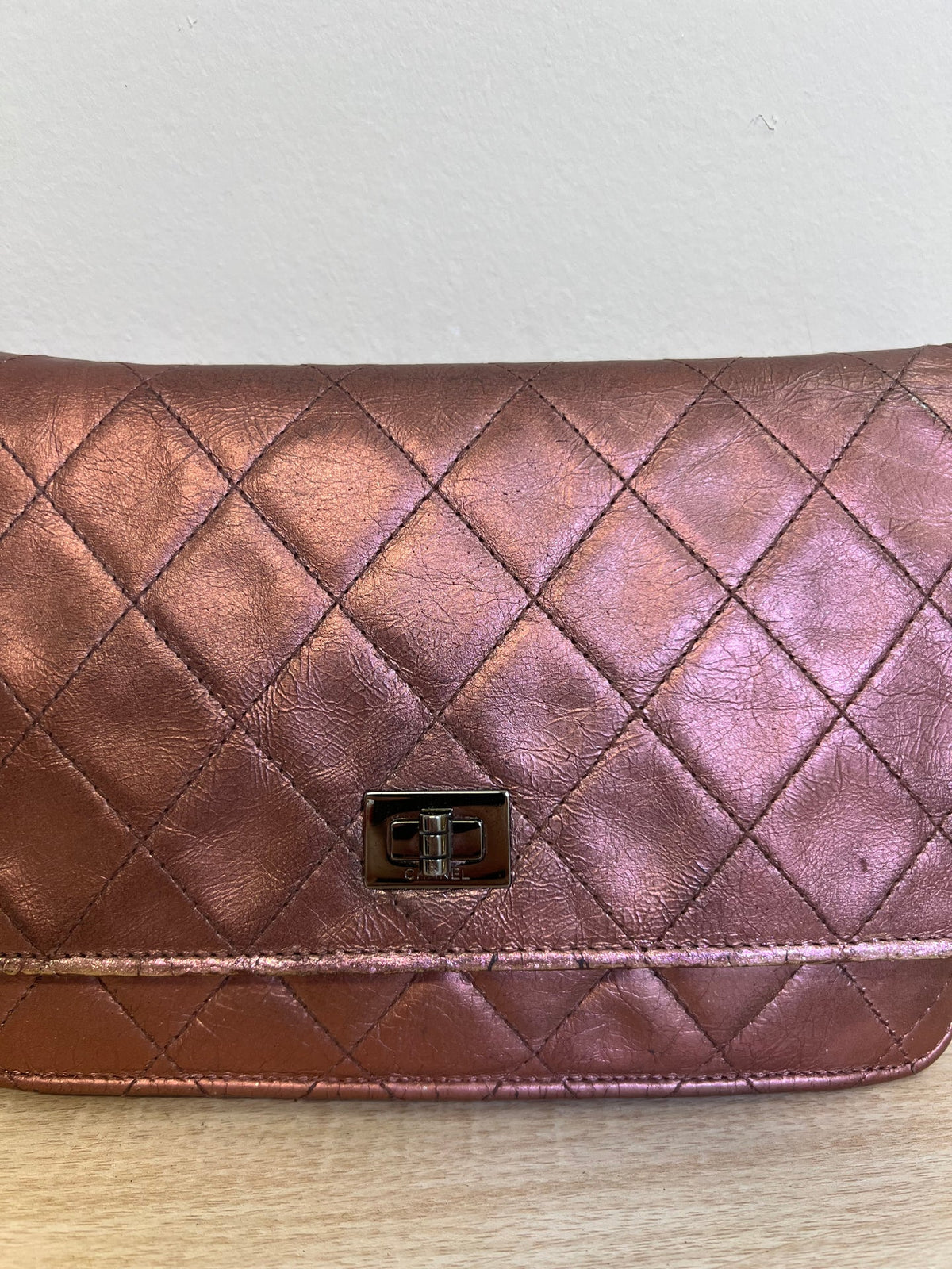 CHANEL Matelasse 2.25 Chain Wallet Shoulder Bag Leather Pink (Copy)