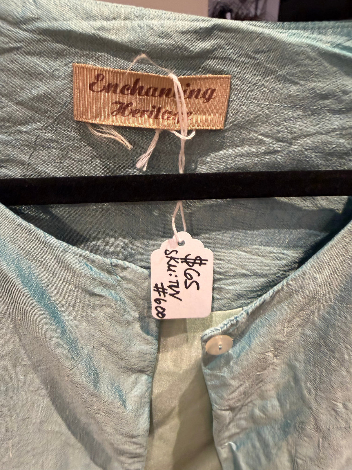 Silk enchanting heritage blue jacket - TUV #600