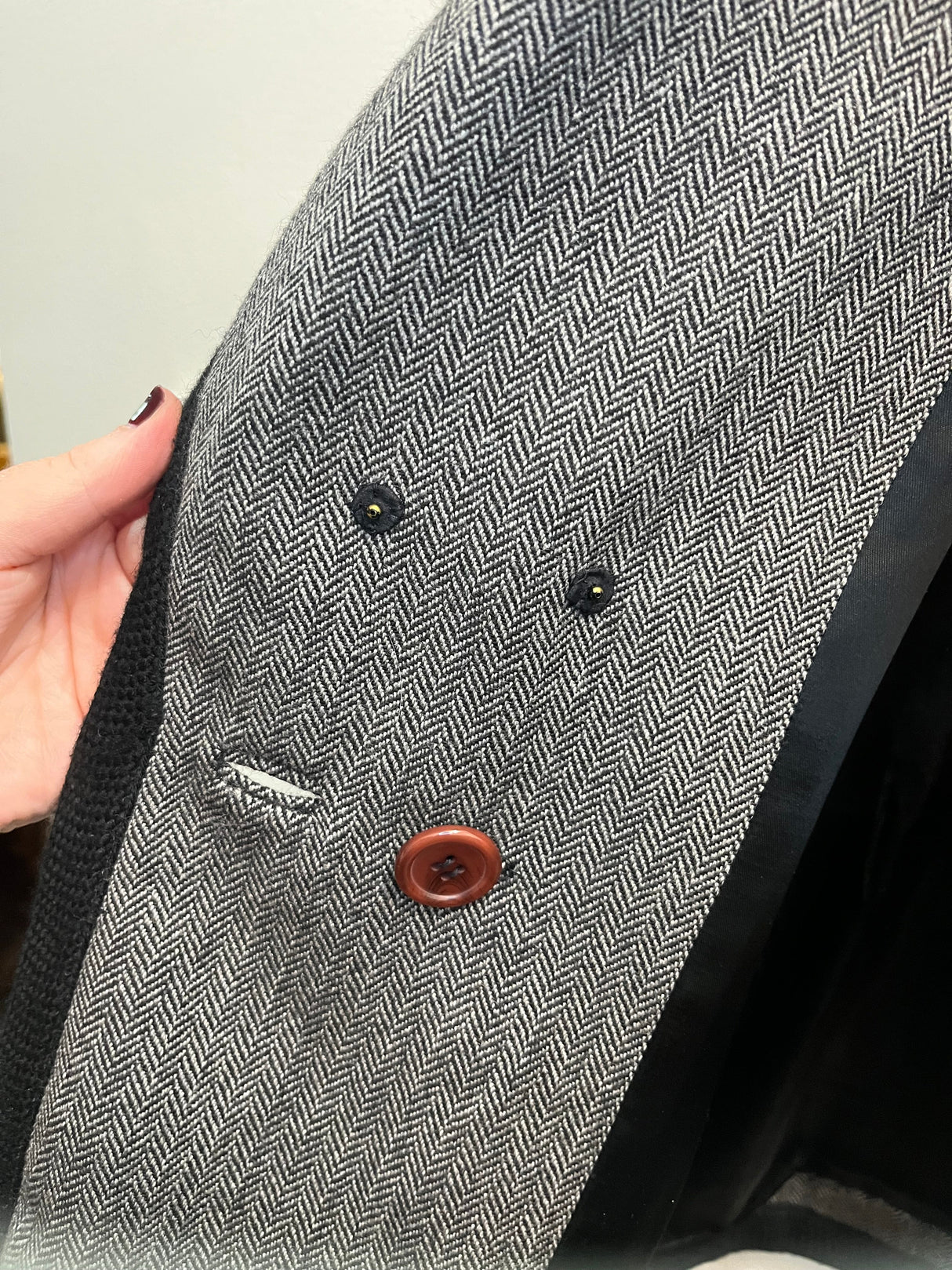 Givenchy Couture Houndstooth Gray and Black Double-Breasted Blazer Size 6