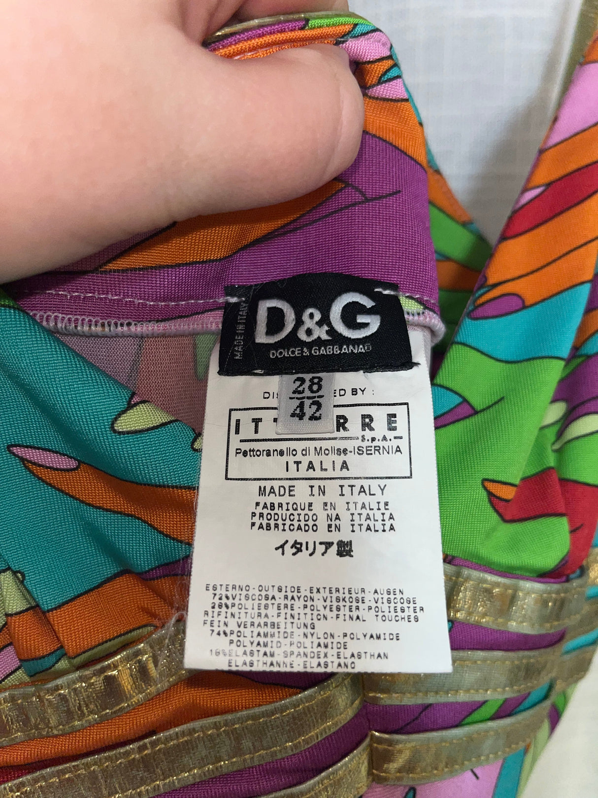 Dolce and Gabbana y2k dress size 42
