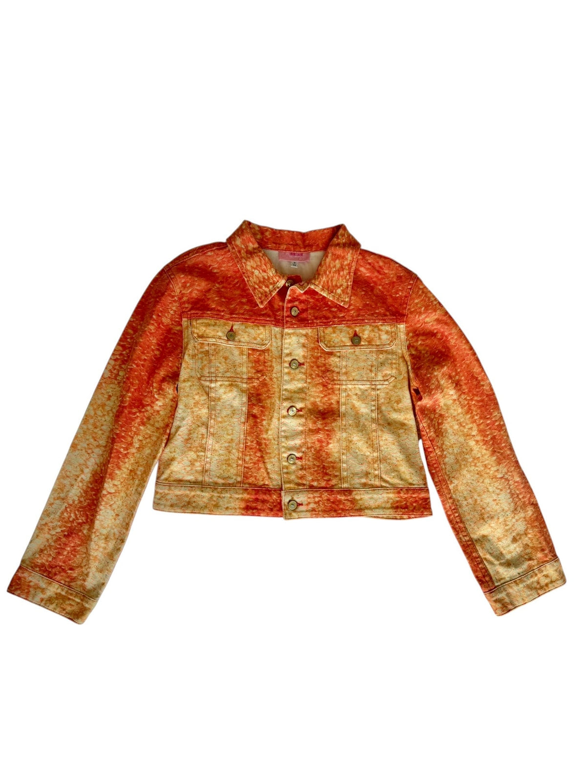 Roberto Cavalli orange and yellow glitter jacket