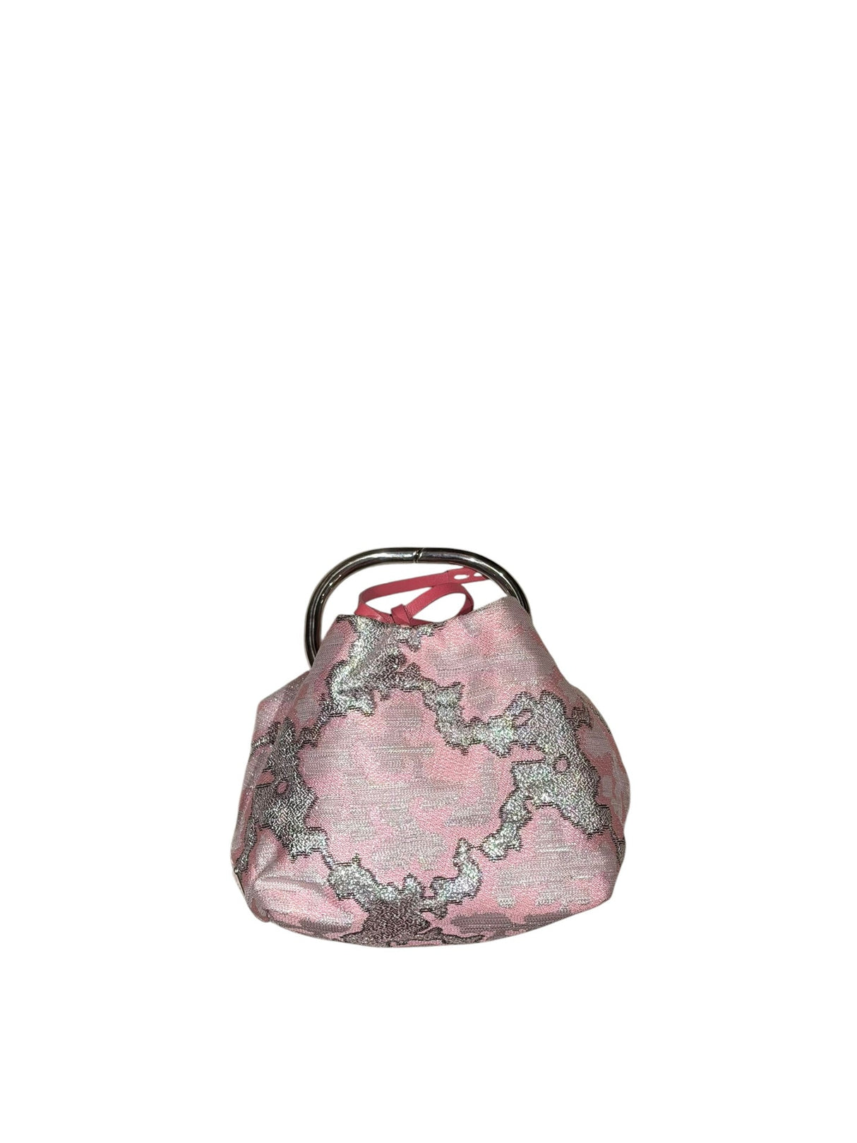 Prada pink brocade mini evening bag