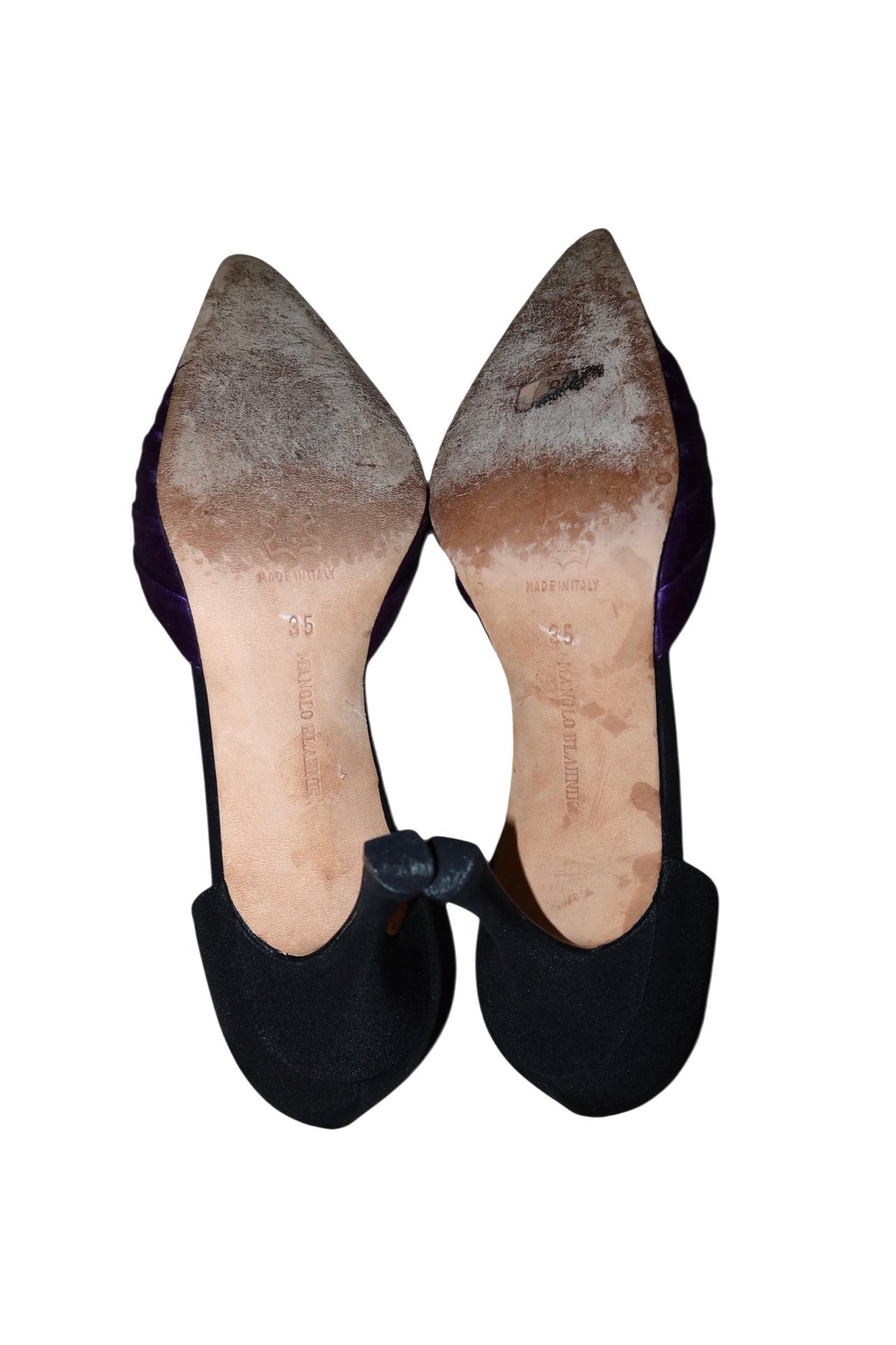 Manolo Blahnik black and purple Sedaraby heels (35)