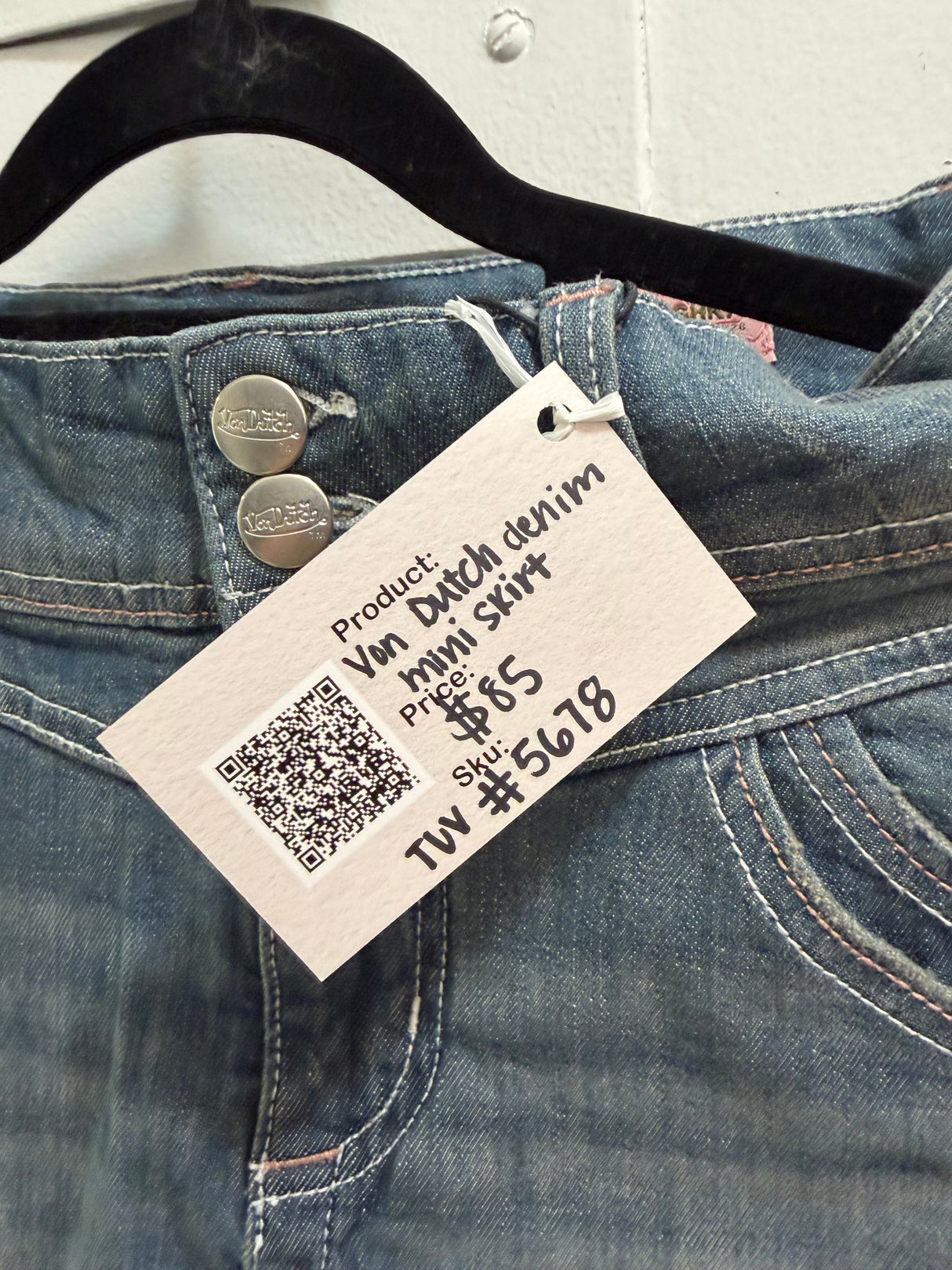 Von Dutch denim mini skirt - SKU TUV #5678