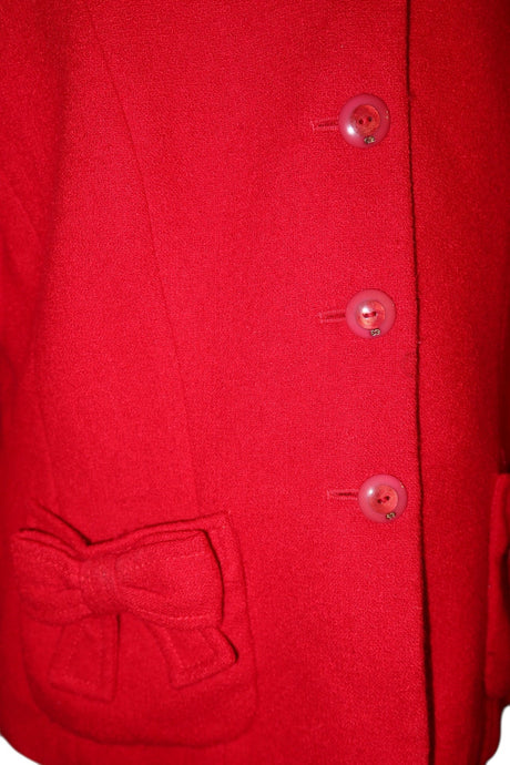 Escada red blazer with bow details