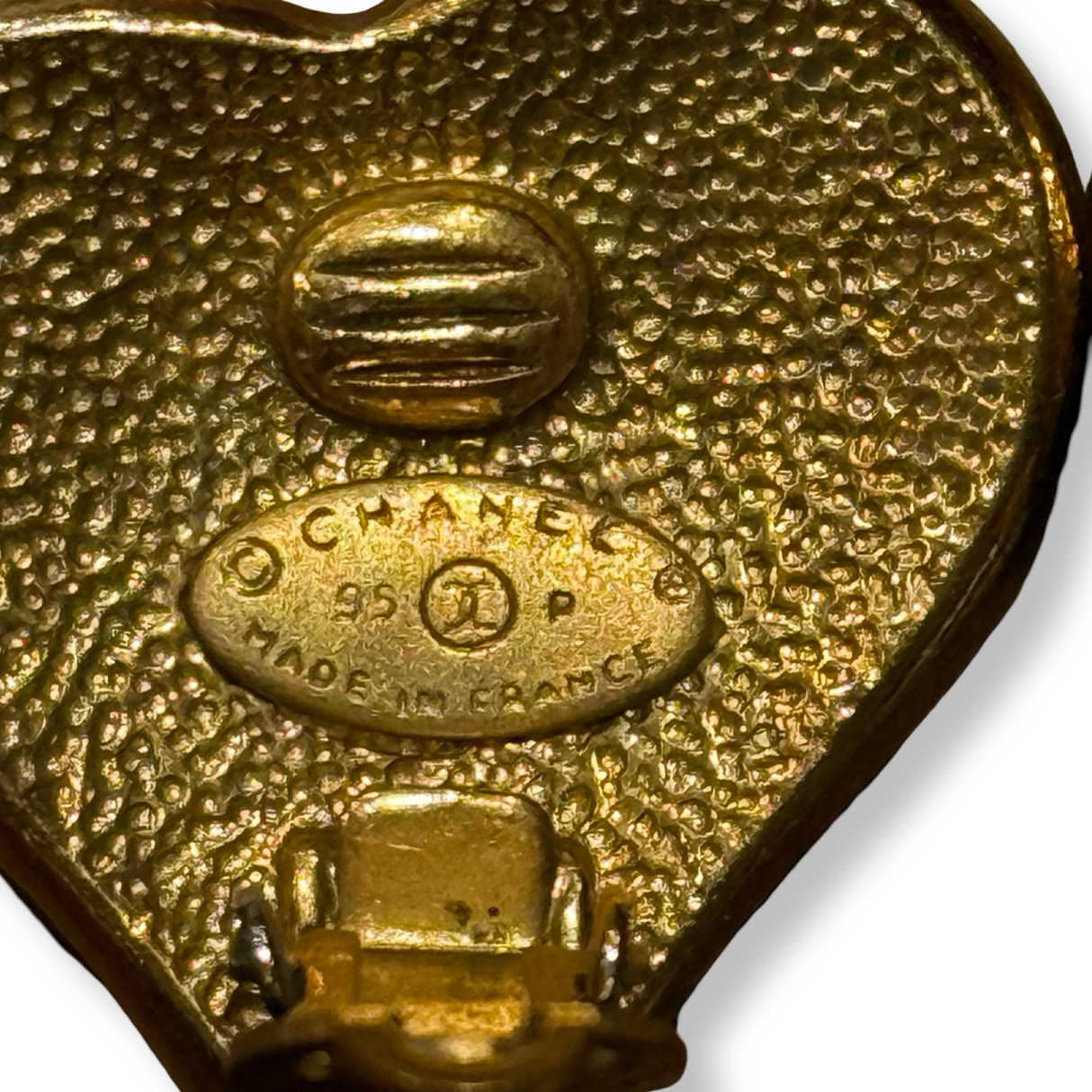 Chanel Vintage CC Heart Earrings