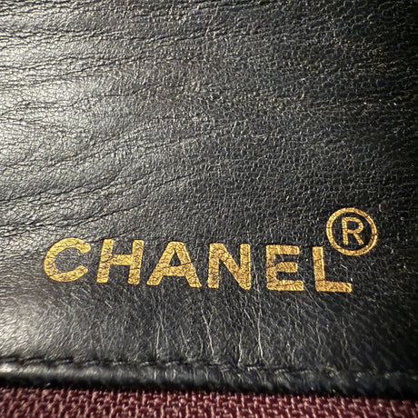 Chanel Vintage Classic Full Flap Black authentic lambskin 24k gold hardware