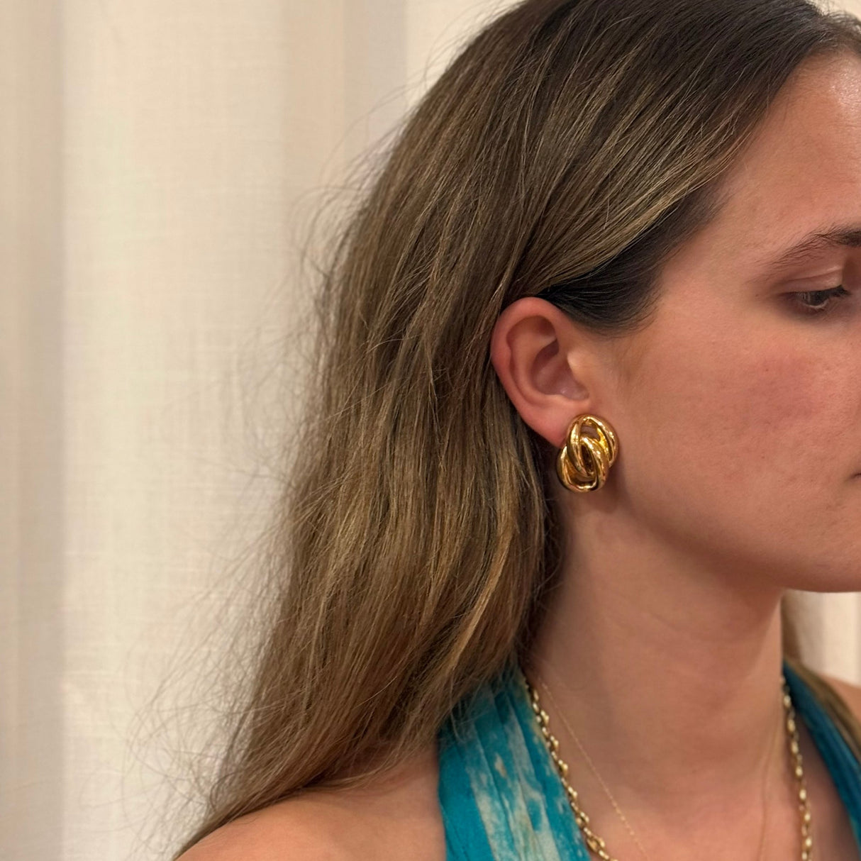 Dior Vintage Chain Earrings Large