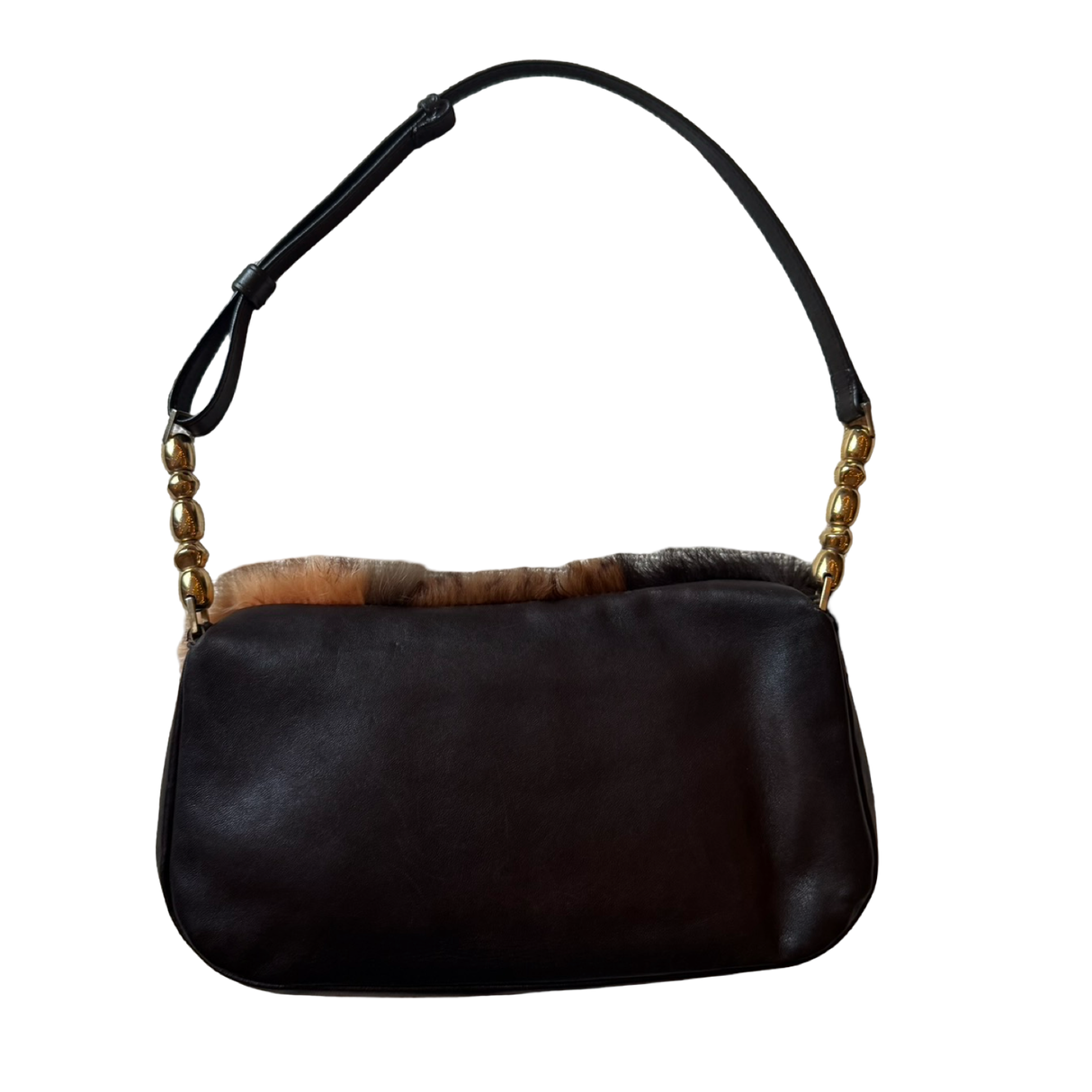 Christian Dior by John Galliano vintage 2000 rabbit fur authentic patchwork malice shoulder bag y2k real fur